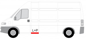 Panou lateral Dreapta/Stanga (model lung, Partea frontala/partea inferioara, inaltime 15cm, lungime 50cm) potrivit CITROEN JUMPER I; FIAT DUCATO -12.06 - Img 2