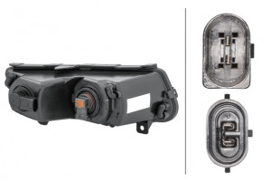Proiector ceata Stanga (H8/P21W, cu lumini curbe; cu lumini de zi; Mod. BlueGT / GTI / R-Line; negru) potrivit VW POLO, POLO IV, POLO V 06.09- - Img 2