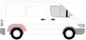 Segment aripa Spate compatibil dreapta/stanga (partea interioara) potrivit MERCEDES SPRINTER 2-T (B901, B902), SPRINTER 3-T (B903), SPRINTER 4-T (B904), SPRINTER 5-T (B905) 02.95-05.06 - Img 2