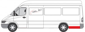Segment aripa Spate Stanga ( inaltime 15cm, model lung) potrivit MERCEDES SPRINTER 2-T (B901, B902), SPRINTER 3-T (B903), SPRINTER 4-T (B904) -05.06 - Img 2