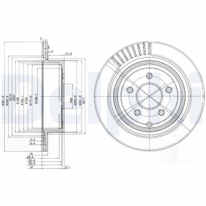 Set discuri frana (2 buc.) Spate Dreapta/Stanga potrivit INFINITI EX, FX, G, JX, M, M37, M45, Q50, Q60, Q70, QX50 I, QX60; NISSAN ELGRAND, MURANO I, MURANO II, MURANO III 2.0-5.6 10.02- - Img 2