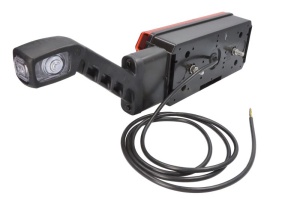 Stop spate dreapta (LED, 12/24V, cu intermitent, cu lumina de ceata, lumina de marșarier, cu lumina stop, lumini parcare, reflector triunghiular, cu lampă cu braț prelungit, lungimea cablu : 2m) - Img 3