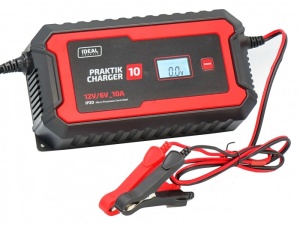 Aparat incarcat baterii auto PRAKTIK CHARGER 10 LCD, voltaj incarcare: 6/12 V IDEAL, curent incarcare: 10A, alimentare: 230V, tip baterie: AGM/EFB/GEL/MF/WET - Img 1
