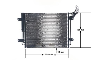 Condensator climatizare (cu uscator) potrivit VW TIGUAN 1.4/2.0D 05.10-07.18 - Img 4