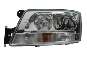 Fat stanga (2*LED/D1R/H7/PY21W, electric, cu motor, cu lumina de zi, culoare insert: crom platinat, culoare indicator: transparent) EURO 6 potrivit MAN TGX I 09.16-09.21 - Img 1