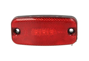 Lumina delimitare stanga/dreapta, rosu, LED, inaltime 51mm; latime 22mm; adancime 111mm, lungime cablu 480mm, 12/24V (IPIP67) - Img 1
