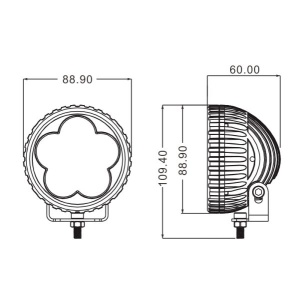 Lumina lucru (Epistar LED, 10-30V, 18W, 1440lm, numar elemente LED: 6x3W, adancime: 60mm, diametru: 88,9mm) - Img 3