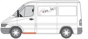 Prag auto Fata Dreapta/Stanga (partea interioara, lungime 90cm) potrivit MERCEDES SPRINTER 2-T (B901, B902), SPRINTER 3-T (B903), SPRINTER 4-T (B904), SPRINTER 5-T (B905) -05.06 - Img 2