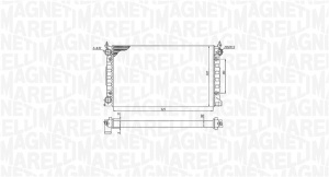 Radiator motor Stanga (Manual) potrivit VW GOLF II, PASSAT B3/B4 1.6/1.8 - Img 1
