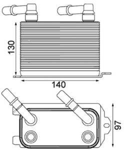 Radiator ulei motor potrivit LAND ROVER RANGE ROVER III 4.2/4.4/5.0 08.04-08.12 - Img 4