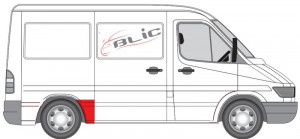 Segment aripa Spate Dreapta (inainte roata, model scurt) potrivit MERCEDES SPRINTER 2-T (B901, B902), SPRINTER 3-T (B903), SPRINTER 4-T (B904) 01.95-12.06 - Img 2
