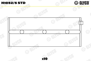 Set rulment arbore cotit (STD, principalele directii; set) potrivit CITROEN CX I; JEEP CHEROKEE, CJ5 - CJ8, COMANCHE; RENAULT 18, 18 VARIABLE, 20, 21, 25, 30, ESPACE I 2.0-2.2 10.77-09.01 - Img 2