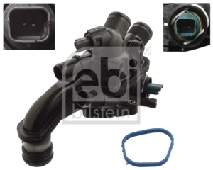 Termostat lichid racire (105°C, in carcasa) potrivit CITROEN C3 PICASSO, C4, C4 GRAND PICASSO I, C4 I, C4 II, C4 PICASSO I, C4 PICASSO II, C4 SPACETOURER, C5 AIRCROSS, C5 III 1.4-1.6LPG 02.06- - Img 2
