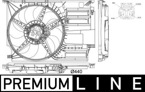 Ventilator radiator potrivit BMW 2 (F45), 2 GRAN TOURER (F46), 2 GRAN TOURER VAN (F46), X1 (F48), X2 (F39); MINI (F55), (F56), (F57), CLUBMAN (F54), COUNTRYMAN (F60) 1.2-2.0D 09.13- - Img 3