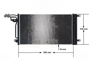 Condensator climatizare (cu uscator) potrivit MERCEDES SPRINTER 4,6-T (B909); AUDI A1; SEAT IBIZA IV, IBIZA IV SC, IBIZA IV ST, IBIZA IV/HATCHBACK, TOLEDO IV; SKODA FABIA II, FABIA II PRAKTIK 1.0-2.1D 09.06- - Img 2