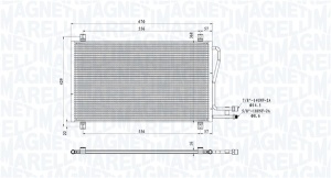 Condensator climatizare potrivit MERCEDES SPRINTER 2-T (B901, B902), SPRINTER 3-T (B903), SPRINTER 4-T (B904), SPRINTER 5-T (B905) 2.1D-Electric 01.95-05.06 - Img 1