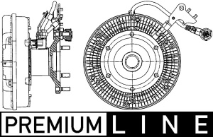 Cupla ventilator radiator (numar pini: 5) potrivit MERCEDES ACTROS MP2 / MP3 OM541.921-OM542.965 10.02- - Img 3