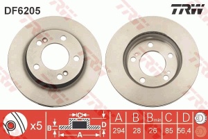 Disc frana Fata Dreapta/Stanga potrivit SSANGYONG ACTYON I, ACTYON SPORTS I, ACTYON SPORTS II, KYRON, REXTON / REXTON II, REXTON W / REXTON 2.0D-3.2D 04.02- - Img 3