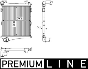 Intercooler potrivit RVI PREMIUM 2; VOLVO FE, FE II D7E240-DXi7 10.05- - Img 1