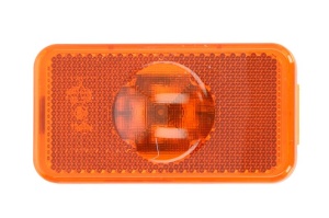 Lumina delimitare stanga/dreapta, portocaliu, LED, inaltime 54mm; latime 102mm fara prindere, 24V - Img 1