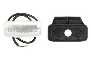 Lumini clarificare stanga/dreapta, forma: oval, alb, LED, inaltime 52mm; latime 110,8mm; adancime 20,5mm, în relief, lungime cablu 500mm, cu cuier, 12/24V (tip: neon, IP68) - Img 1