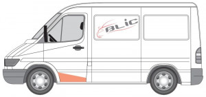 Podea Dreapta (cu intarire, complet) potrivit MERCEDES SPRINTER 2-T (B901, B902), SPRINTER 3-T (B903), SPRINTER 4-T (B904), SPRINTER 5-T (B905); VW LT 28-35 II 02.95-05.06 - Img 2