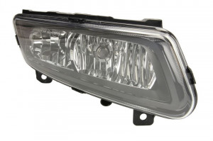 Proiector ceata Dreapta (H8, cu lumini curbe; cu lumini de zi; Mod. BlueGT / GTI / R-Line; negru) potrivit VW POLO, POLO IV, POLO V 06.09- - Img 1