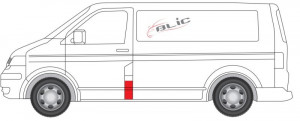 Stalp usa Stanga (acoperire, element de reparatie) potrivit VW MULTIVAN T5, TRANSPORTER T5 04.03- - Img 2