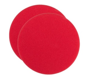 Burete abraziv lustruire SPONGE RED COARSE 160 / 20 MM - 2 PC, tip: tare, diametru: 150/160 mm, grosime: 20 mm, culoare: rosu, suporturi de montare: cârlig și buclă, 2 buc - Img 1