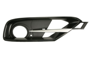 Grila ventilatie bara fata stanga (cu orificii pentru sipci, negru-mat/argintiu, SPORT) potrivit BMW 3 F30, F31, F80 10.11-05.15 - Img 1