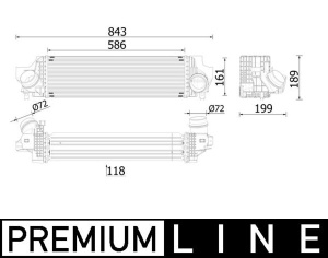 Intercooler potrivit BMW 2 (F45), X1 (F48); MINI (F56), (F57), CLUBMAN (F54), COUNTRYMAN (F60) 2.0 11.13- - Img 1