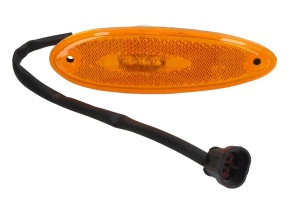 Lumina delimitare stanga/dreapta, forma: oval, portocaliu, LED fara prindere, 24V (conector: SUPERSEAL 2PIN) potrivit SCANIA IRIZAR CENTURY, IRIZAR I4, IRIZAR PB 03.06- - Img 1