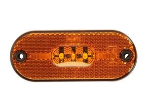Lumina delimitare stanga/dreapta, galben, LED, inaltime 11mm; latime 108mm; adancime 44mm, surub/fixare orizontala/fixare verticala, lungime cablu 150mm, 24V (IPIP67) - Img 1