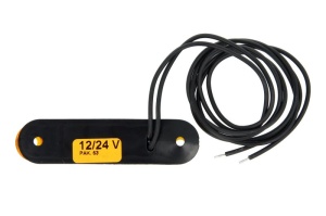 Lumina delimitare stanga/dreapta, portocaliu, LED, inaltime 20mm; latime 79mm; adancime 11mm lungime cablu 500mm, 12/24V - Img 2