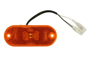 Lumina delimitare stanga/dreapta, portocaliu, LED, inaltime 45mm; latime 110mm; adancime 13mm lungime cablu 100mm, fara prindere, 12V - Img 1