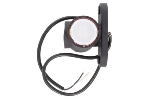 Lumina delimitare stanga/dreapta, portocaliu/rosu/alb, LED, inaltime 100mm; latime 55mm; adancime 64mm, lungime cablu 500mm, brat scurt, 12/24V (triple HOR 77) - Img 2