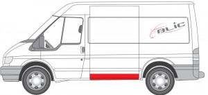 Panou lateral Stanga (model scurt, partea inferioara, inaltime 18cm) potrivit FORD TRANSIT -08.14 - Img 2