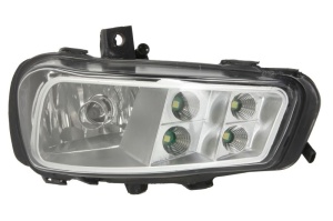 Proiector ceata Dreapta (H11/LED, cu iluminare curba) 24V potrivit MERCEDES ACTROS MP4 / MP5 07.11- - Img 1