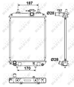 Radiator motor potrivit DAIHATSU SIRION; SUBARU JUSTY IV 1.0-1.5 - Img 3