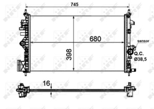 Radiator motor potrivit OPEL INSIGNIA A; SAAB 9-5 1.6/1.8 - Img 3
