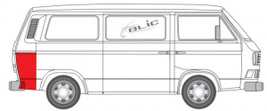 Segment aripa spate Dreapta (inaltime 75 cm) potrivit VW TRANSPORTER T3 05.79-07.92 - Img 2