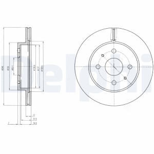 Set discuri frana (2 buc.) Fata Dreapta/Stanga potrivit DAIHATSU COPEN, CUORE VII, SIRION, YRV; SUBARU JUSTY IV 0.7-1.5 07.02- - Img 3