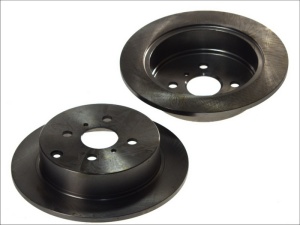Set discuri frana (2 buc.) Spate compatibil Dreapta/Stanga potrivit TOYOTA COROLLA, COROLLA VERSO, HIGHLANDER, IST, PRIUS, VIOS / SOLUNA VIOS, YARIS, YARIS VERSO 1.0-3.5 04.99- - Img 1