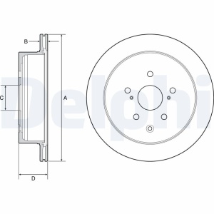 Set discuri frana (2 buc.) Spate Dreapta/Stanga potrivit LEXUS RX 3.5/3.5H 12.08-10.15 - Img 2