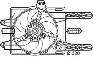 Ventilator radiator (cu carcasa) potrivit FIAT PUNTO; LANCIA Y 1.1/1.2 09.93-09.03 - Img 2