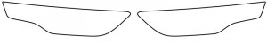 Autocolant protectie lumini stanga/dreapta (transparent, 3M PPF 4.0 folie / cu ajustare, 2 buc) potrivit AUDI A6 C8 02.18- - Img 1