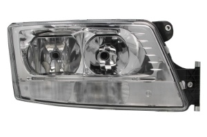 Far dreapta (D1R/H21W/H7/LED/PY21W, electric, cu motor, cu lumina de zi, culoare insert: crom platinat, culoare indicator: transparent) potrivit MAN TGX I 06.06-09.21 - Img 1