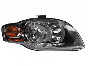 Far Dreapta (halogen, H7/H7/PY21W/W5W, electric, cu motor, culoare insertie: cromat/negru) potrivit AUDI A4 B6, A4 B7 - Img 1