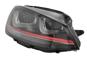 Far fata Dreapta (D3S/H21W/H7/LED, electric, cu motor, culoare insert: negru) potrivit VW GOLF ALLTRACK VII, GOLF SPORTSVAN VII, GOLF VII -03.17 - Img 1