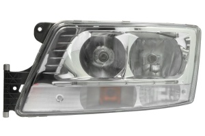 Fat stanga (2*H7/LED/PY21W, manual, culoare insert: crom platinat, culoare indicator: transparent) potrivit MAN TGS I, TGX I 06.06- - Img 1